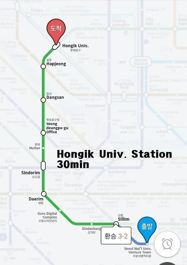 Apartment Hongdae, Gangnam, Seongsu, Subway Line 2, Accommodation For 6 People, Seoul Venture Town Station